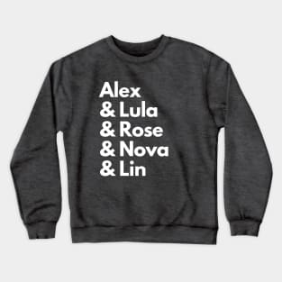 Brooklyn Brujas Character Names Crewneck Sweatshirt